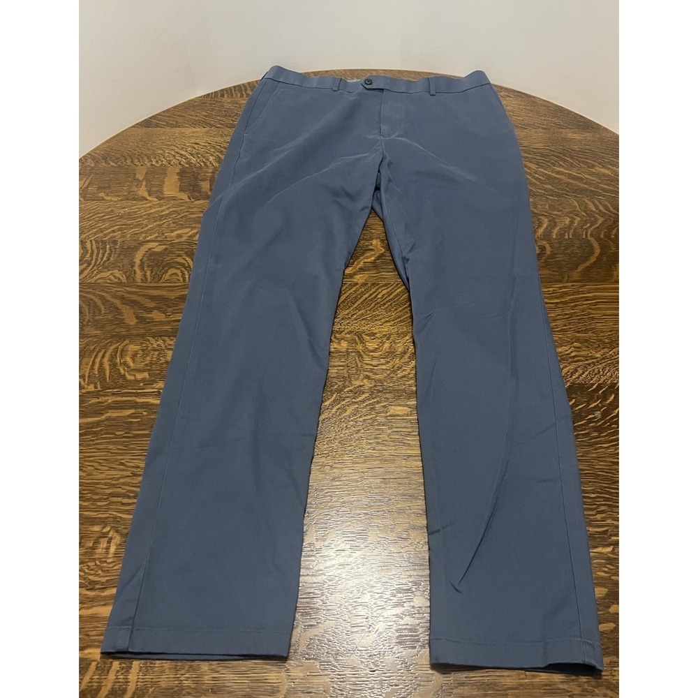 Charles Tyrwhitt Dress Pants Mens 38x32 Gray Slim Fit Flat Front
